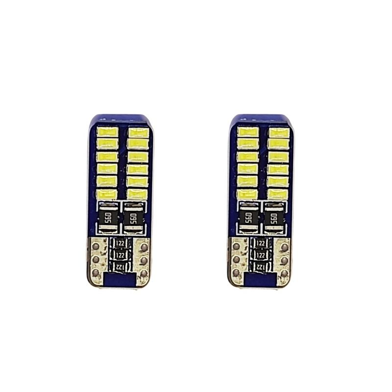 لامپ چراغ خودرو مدل ال ای دی سکن کد 24smd پایه t10 بسته 2 عددی